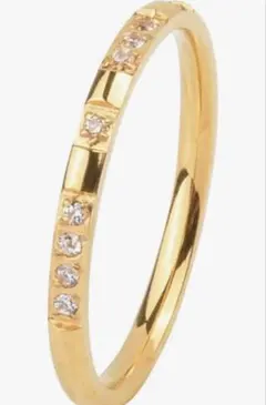 レディース 指輪 最高級ジルコニア 18K 18金 16号（内径18mm）