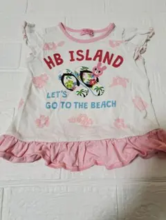 ホットビスケッツ　ミキハウス　 フリルTシャツ 80　半袖　女の子　夏