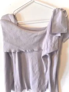 INGNI オフショルダーリブニット