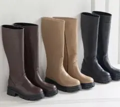 トラックソールロングブーツ