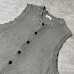 ヤ*モ様 90s Papas ニット ベスト シルク コットン レーヨン 刺繍ロのサムネイル