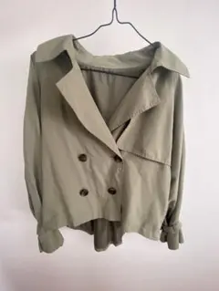 オリーブグリーン ダブルブレストジャケット