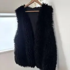 モコモコ　ベスト♡ブラック