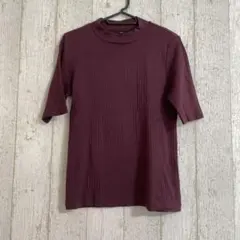 UNIQLO バーガンディ 半袖Tシャツ M
