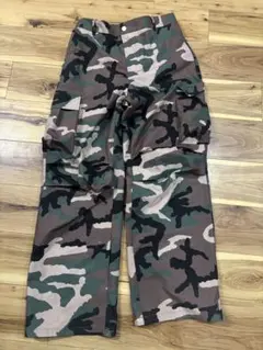 迷彩 カーゴパンツ ゴムウエスト