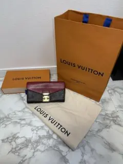 Louis Vuitton ツートンレッド長財布　ルイヴィトン