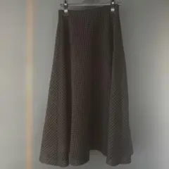 ブラック メッシュパターン ロングスカートのサムネイル