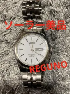 REGUNO ソーラー時計 ホワイト文字盤　シチズン