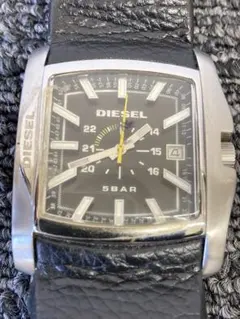 DIESEL クォーツ腕時計 5BAR防水 黒