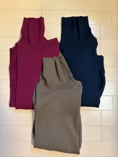 UNIQLO ユニクロ　メリノタートルネックセーターM 3枚セット