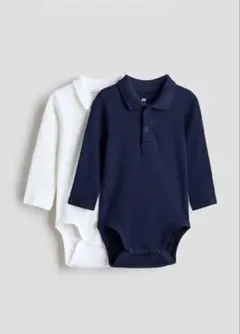 H&M ポロスタイルボディスーツ 2枚セット