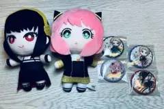 スパイファミリー ちびぐるみ 缶バッチ 6点セット　アーニャ ヨル ロイド
