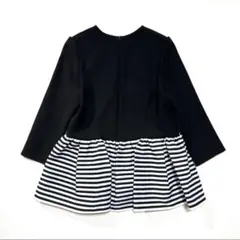 BORDERS at BALCONY ツイルペプラムトップ 七分丈　カットソーのサムネイル