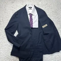 近年モデル 極美品 バーバリーロンドン レザーロゴ ノバチェック上下50