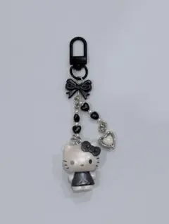 ミニチュアキルト シークレットキーホルダー ブラック キティ