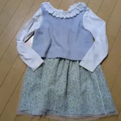 フリル付き花柄ワンピース 130サイズ