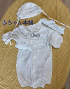 おめかしセレモニーロンパース　日本製　白　ホワイト　３点セット