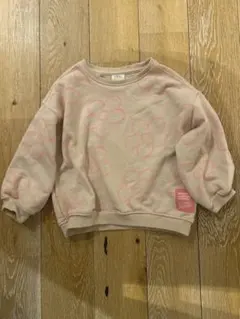 ZARA 花柄　トレーナー　ピンク　100