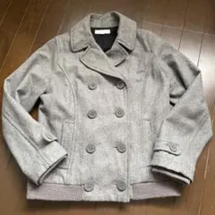 ダブルピーコート　グレーM アースミュージックエコロジー