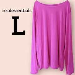 美品✨re alessentials 【L】ピンク 長袖Tシャツ