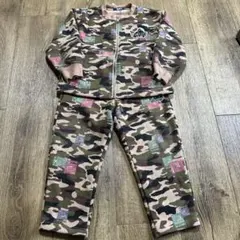 X-large 迷彩 ジャージ セットアップ 110cm 中古品