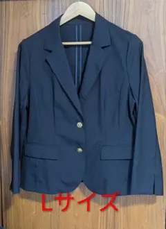 春夏用一枚仕立てネイビー シングルブレザー 金ボタン Lサイズ