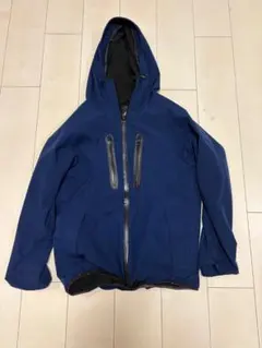 ワークマン　フード付きナイロンジャケット L ネイビー