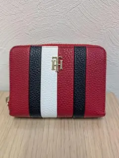 トミーヒルフィガー 二つ折り財布 レッド