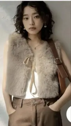 前後2WAYフェイクファーベスト