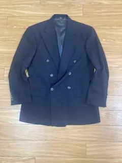 【USA製 美品 M】ラルフローレン　紺ブレ　ダブル　ウール