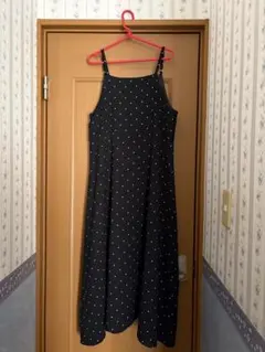 ドット柄 キャミワンピース M