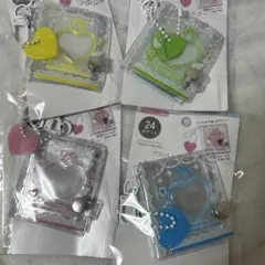 カラフルハート型アルバムキーホルダーセット