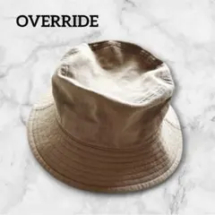 OVERRIDE 日本製 コットン バケットハット ベージュ 58cm 帽子