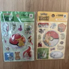 【韓国ダイソー限定品】ポケモン カプセルシール 100x130mm 2種セット