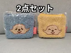 【最終値下げ／新品】①モンチッチ　もこもこスクエアポーチ　くすみカラーバージョン