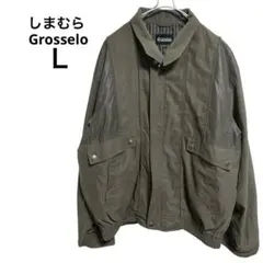 しまむら　グロッセロ　Grosselo カーキ　メンズ　ジャンパー　ブルゾン　Ｌのサムネイル