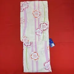 新品 浴衣 レディース 816 花柄 ゆかた 女物 クリーム ピンク