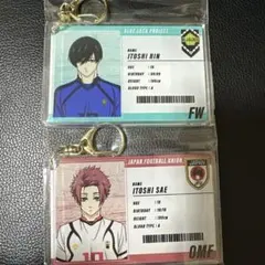 @*読様 ブルーロック 選手カード風BIGアクリルキーホルダー 糸師凛 糸師冴