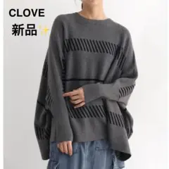 【新品】CLOVE クローブ ジャガードドルマンニットのサムネイル