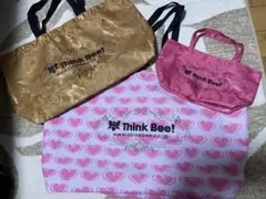未使用Think Bee! トート　3枚セット (ハート　花柄)のサムネイル