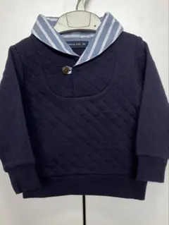 ネイビー キルティング トレーナー 90