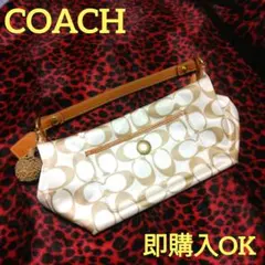 COACH コーチ シグネチャー ミニ ハンドバック リストレット ポーチ
