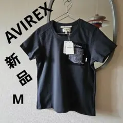 25SSタグ付き新品⭐AVIREX ミリタリーオーガンジーポケットTシャツMのサムネイル