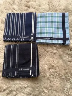 U.Prenoma & renoma ハンカチ 3枚セット