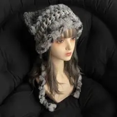 猫*き様 【ゲリラオークションstart】200ハンドメイド編み物　猫耳ニット帽
