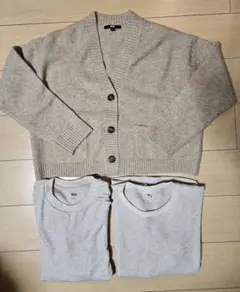 【UNIQLO】レディース3点セット カーディガン、トップス