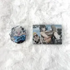 鬼滅の刃 ばんちょうこう 缶バッジ ウエハースカード 伊之助