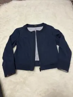 MAX&Co. ネイビー ノーカラージャケット