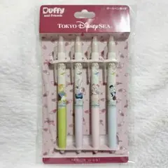 ダッフィーフレンズ ウィッシングウィングス ボールペンセット 4本フリクション黒