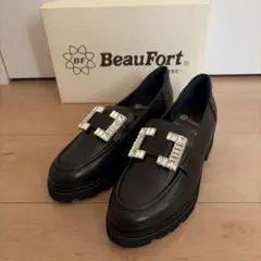 BeauFort ビジュー付きローファー ブラック　24cmのサムネイル